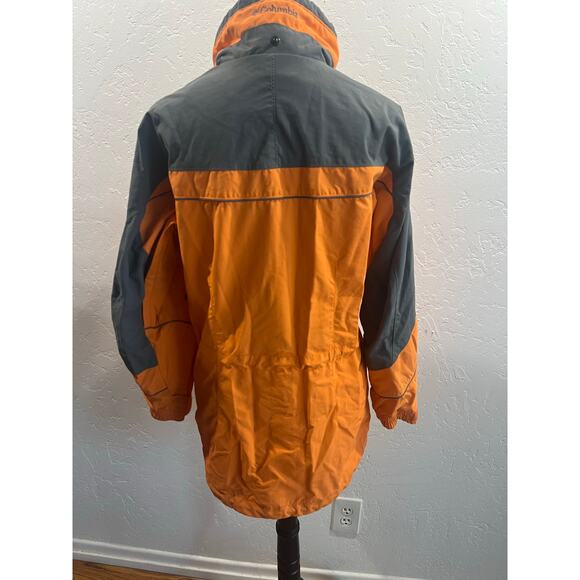 Columbia Omni-Tech Women’s Interchange Jacket XL Orange Gray Waterproof - Picture 5 of 13
